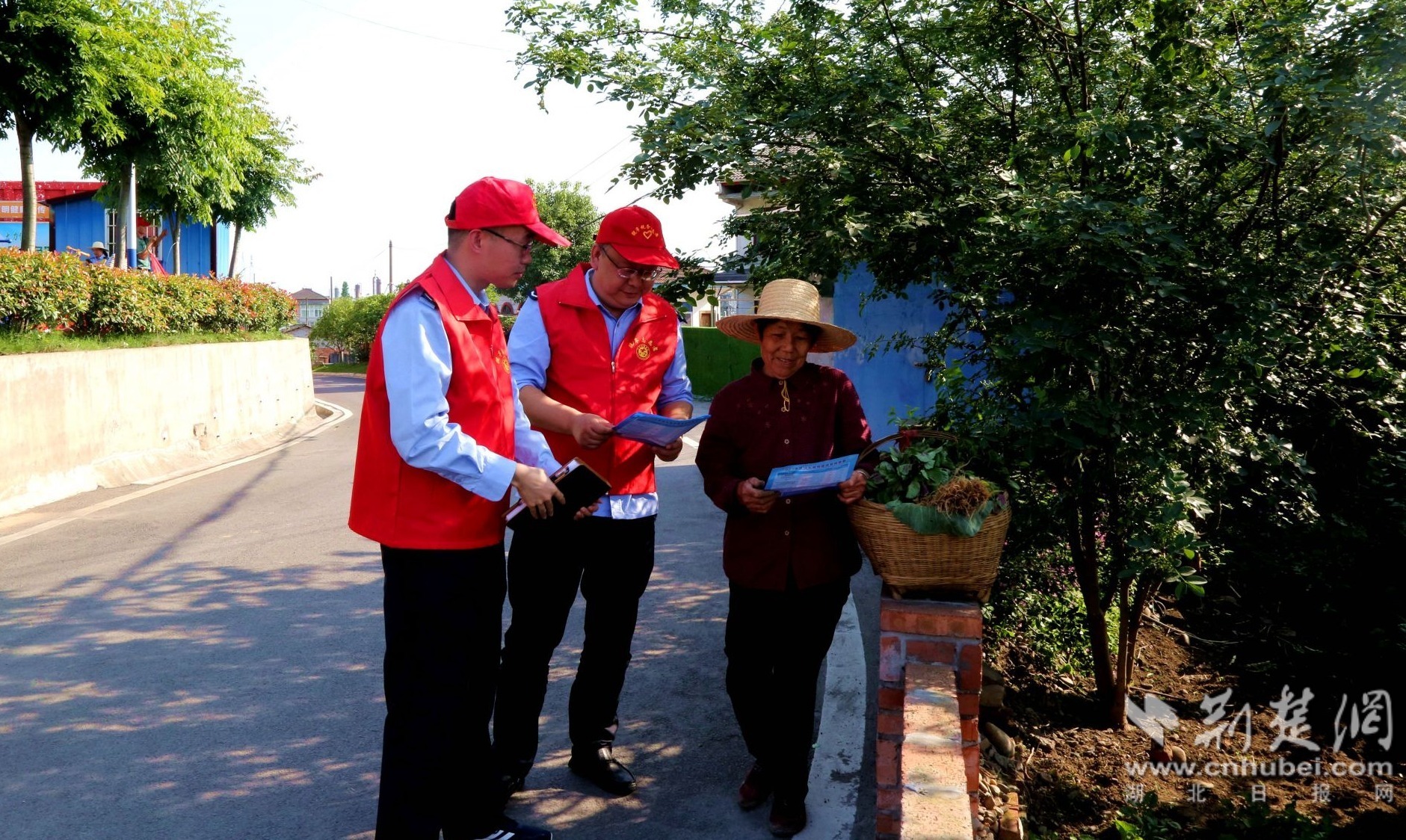 红石榴 税宜保党员先锋队向居民宣讲政策.jpg.jpg