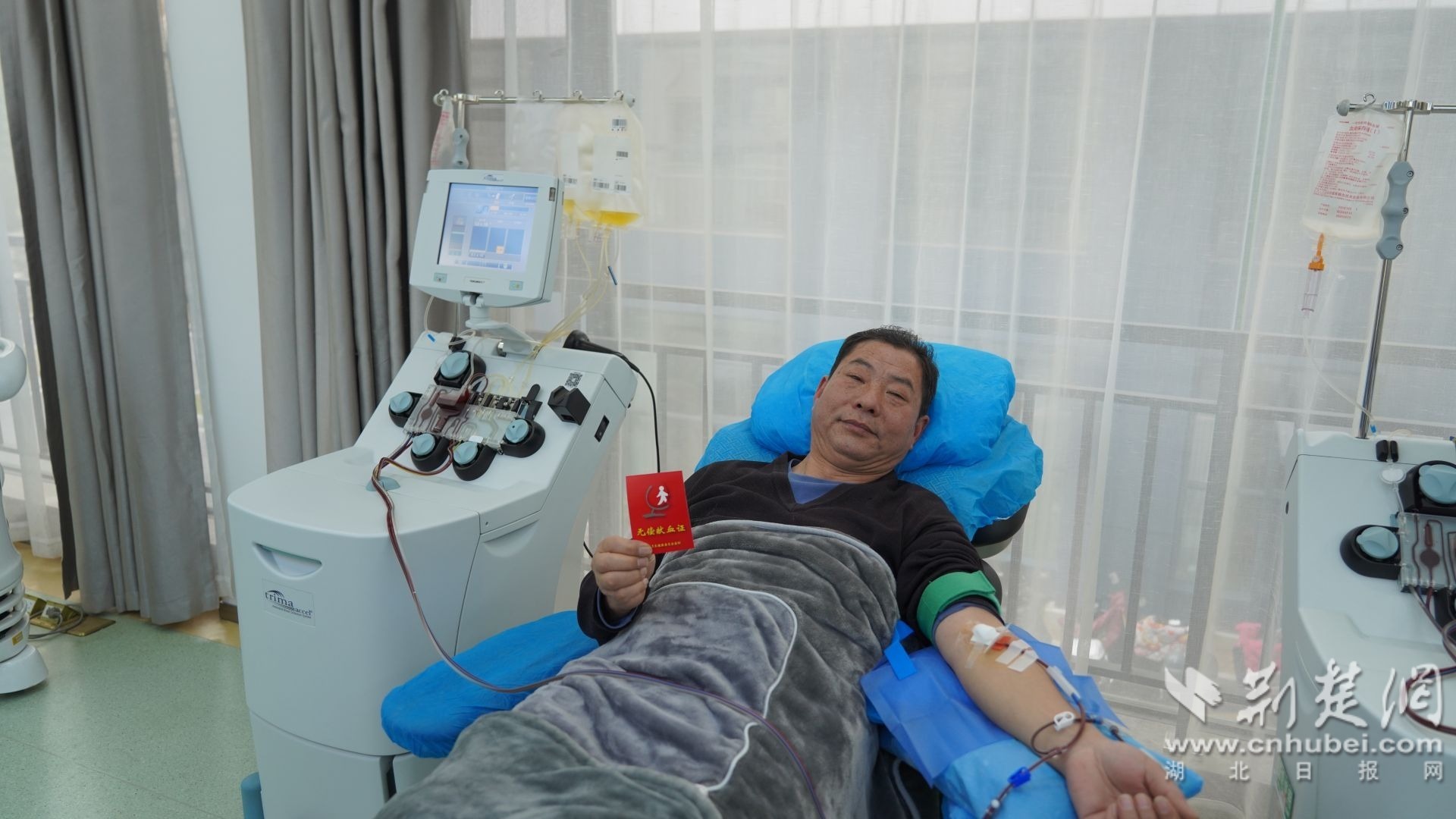 杨青的第359张无偿献血证。唐姝亚 摄.JPG.JPG