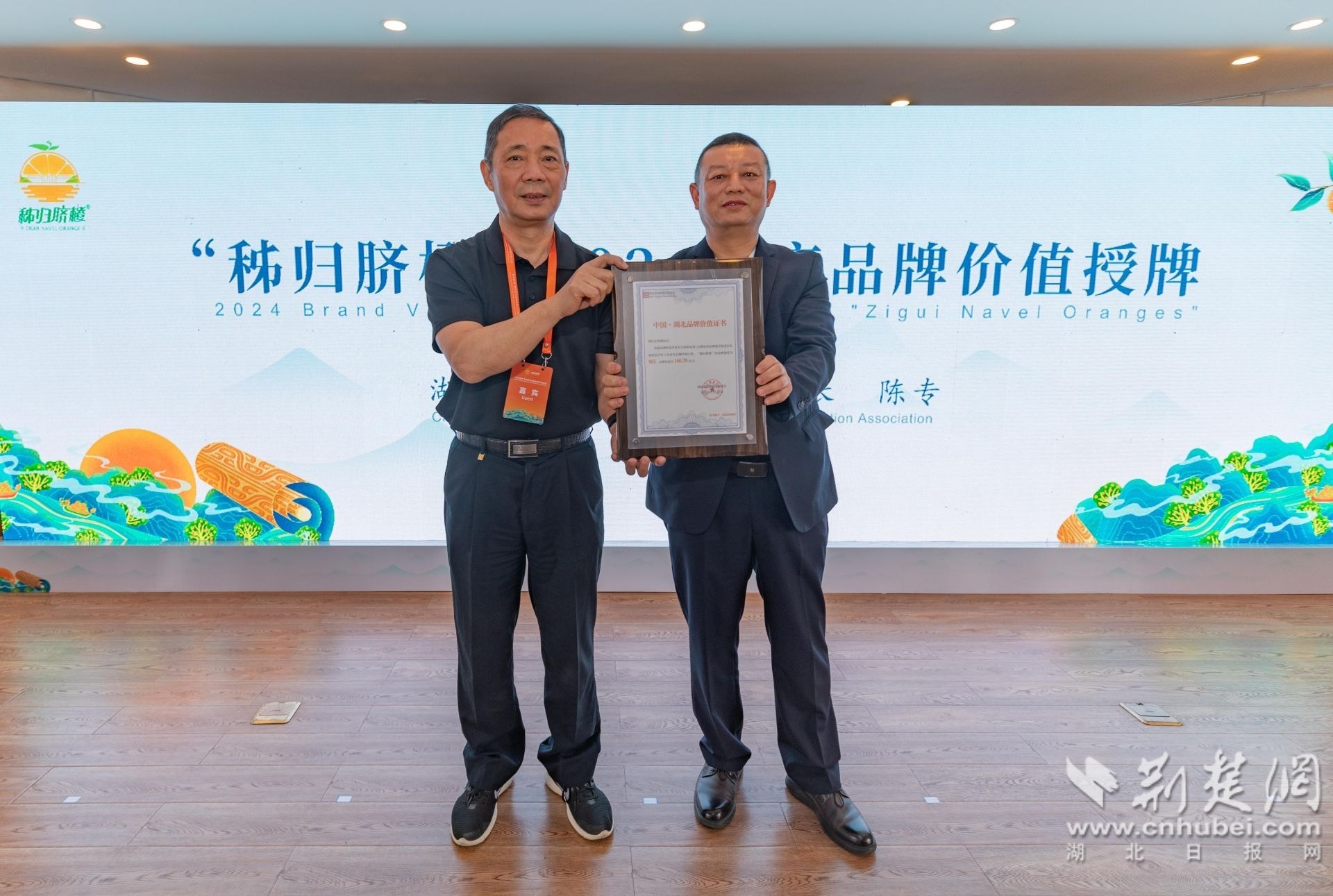 湖北省品牌建设促进会会长陈专为“秭归脐橙”2024年品牌价值授牌(彭强).jpg.jpg