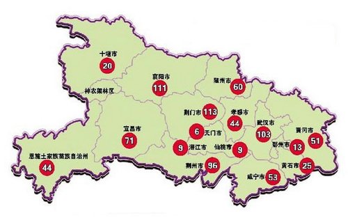 中国人口分布_湖北省人口分布